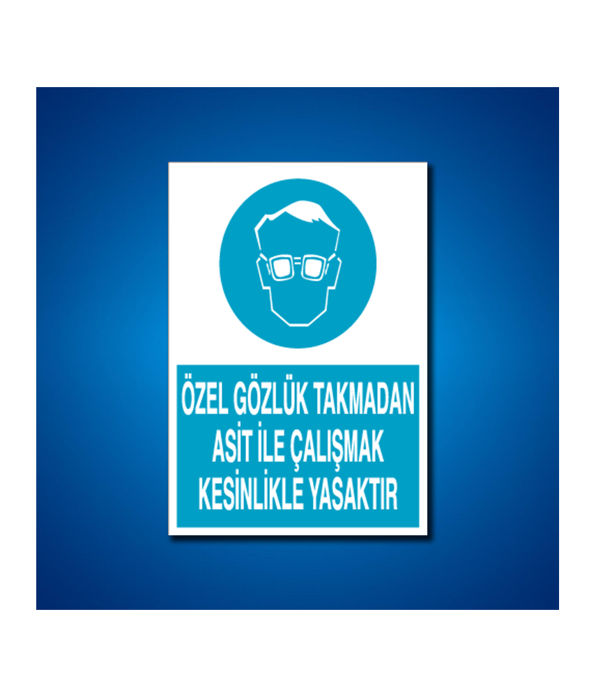 Göz Koruma İş Güvenliği Etiketleri