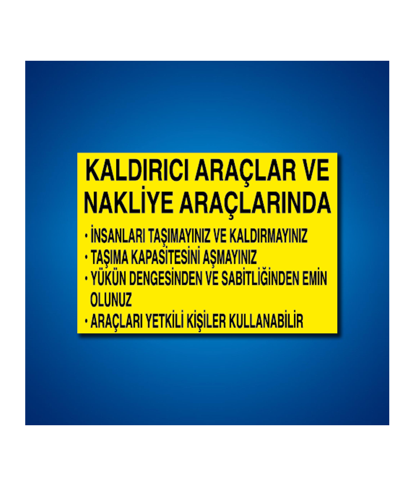 Vinç İş Güvenliği Etiketleri