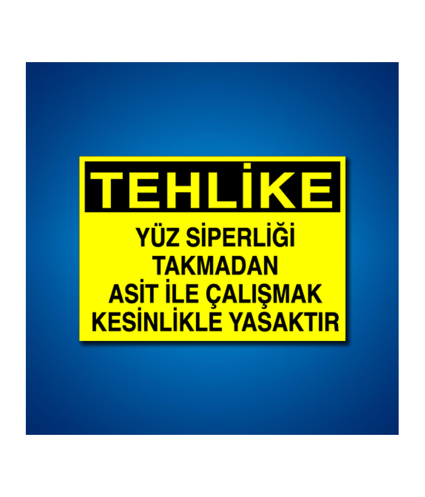 Yüz Koruma İş Güvenliği Etiketleri