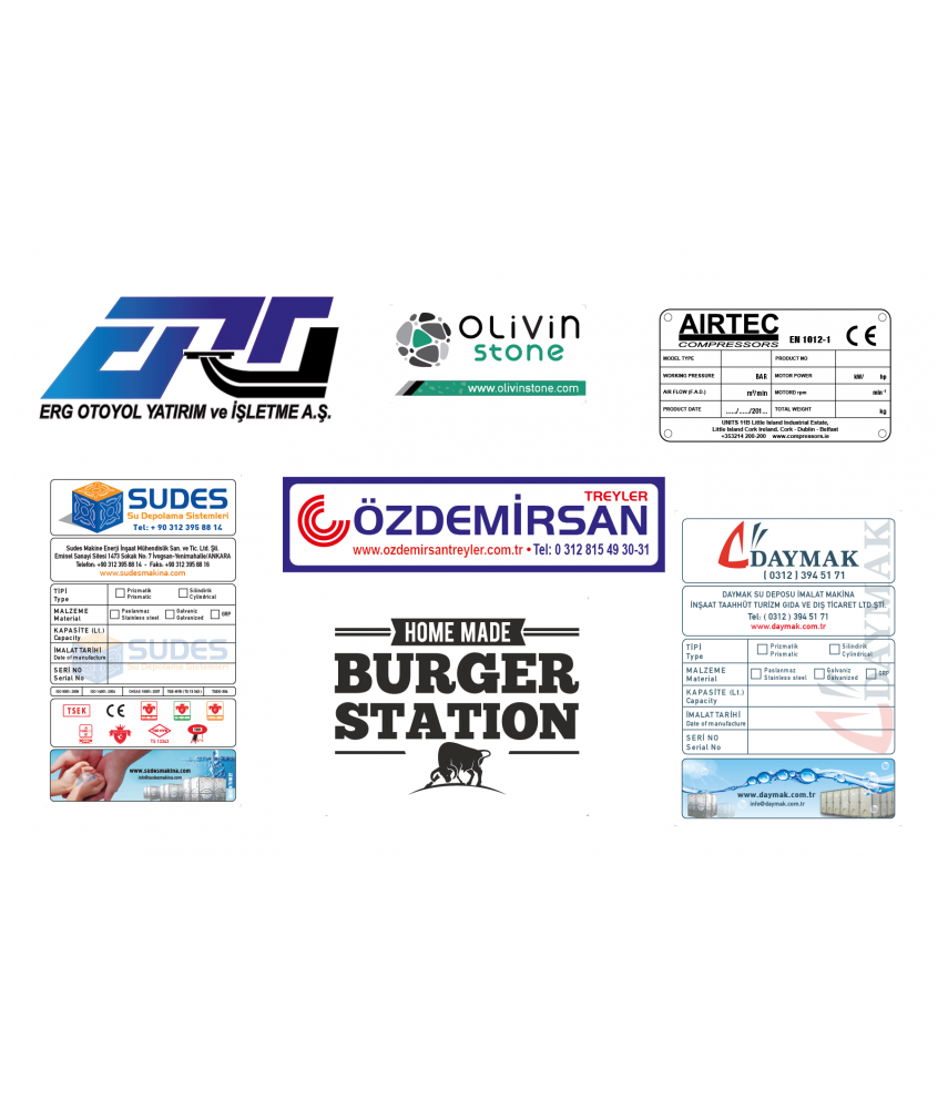 Şase Ve Teknik Veri Etiketleri