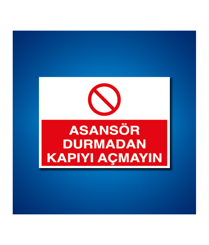 Asansör İş Güvenliği Etiketleri