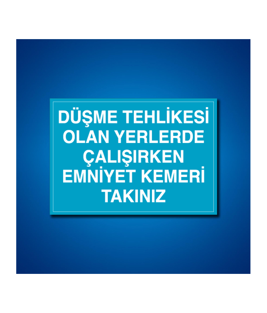 Emniyet Kemeri İş Güvenliği Etiketleri