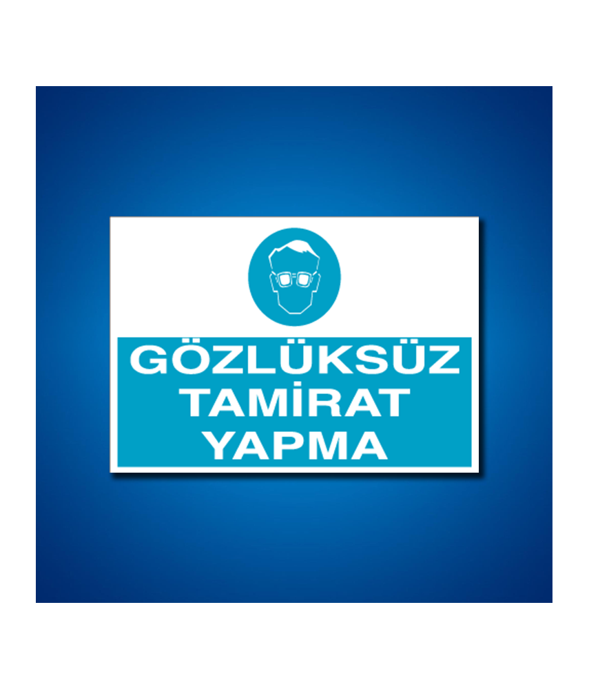 Göz Koruma İş Güvenliği Etiketleri