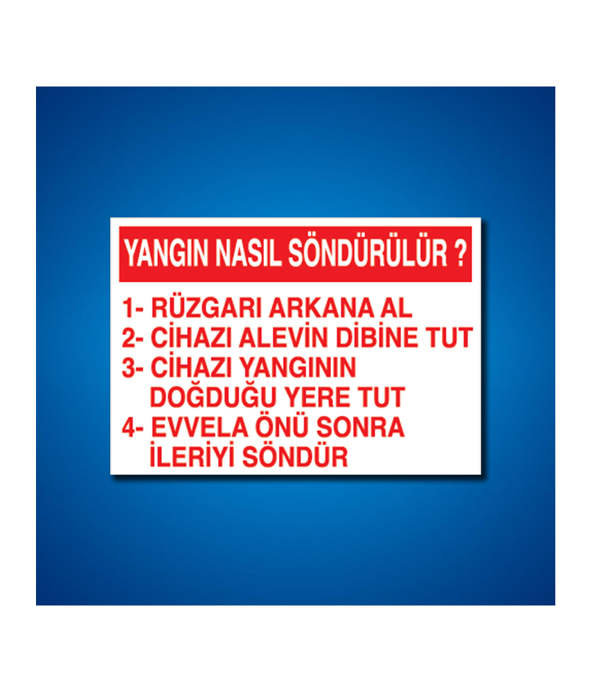 Yangınla Mücadele İş Güvenliği Etiketleri