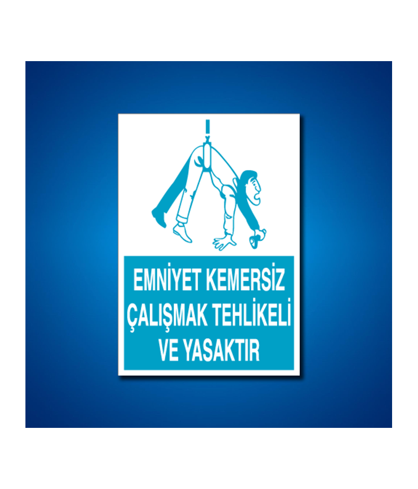 Emniyet Kemeri İş Güvenliği Etiketleri
