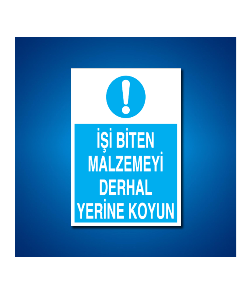 Alet-Tezgah-Malzeme Etiketleri