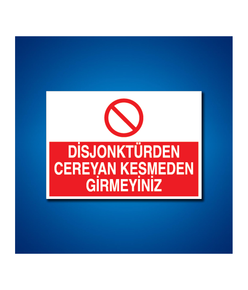 Şalter İş Güvenliği Etiketleri