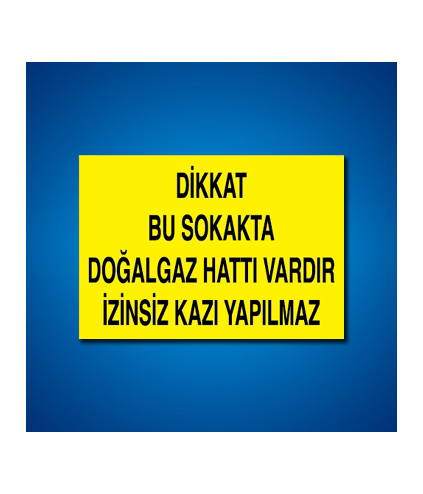 Doğal Gaz İş Güvenliği Etiketleri
