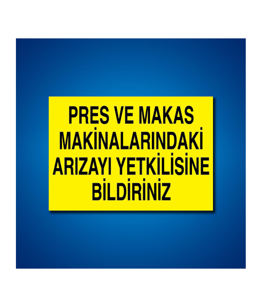 Pres-Giyotin-Makas İş Güvenliği Etiketleri