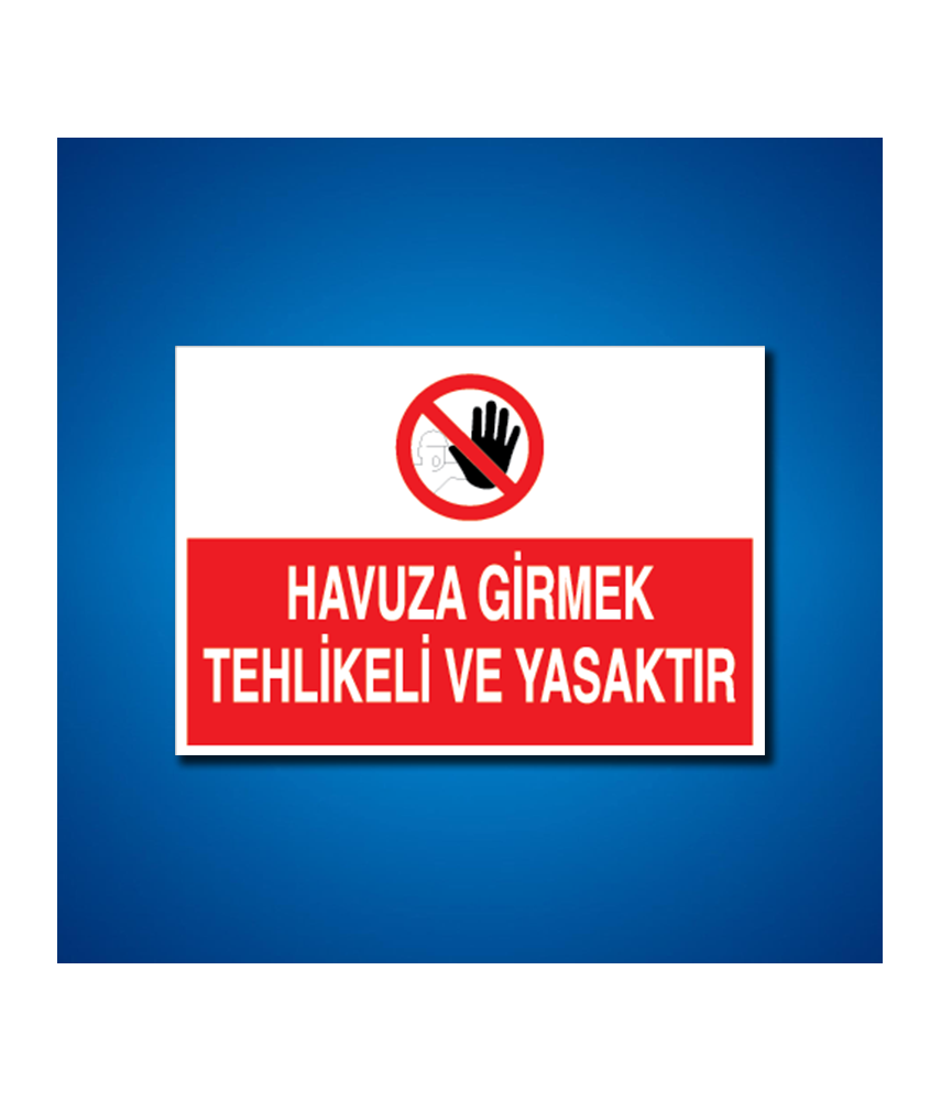 Havuz-Yüzme İş Güvenliği Etiketleri