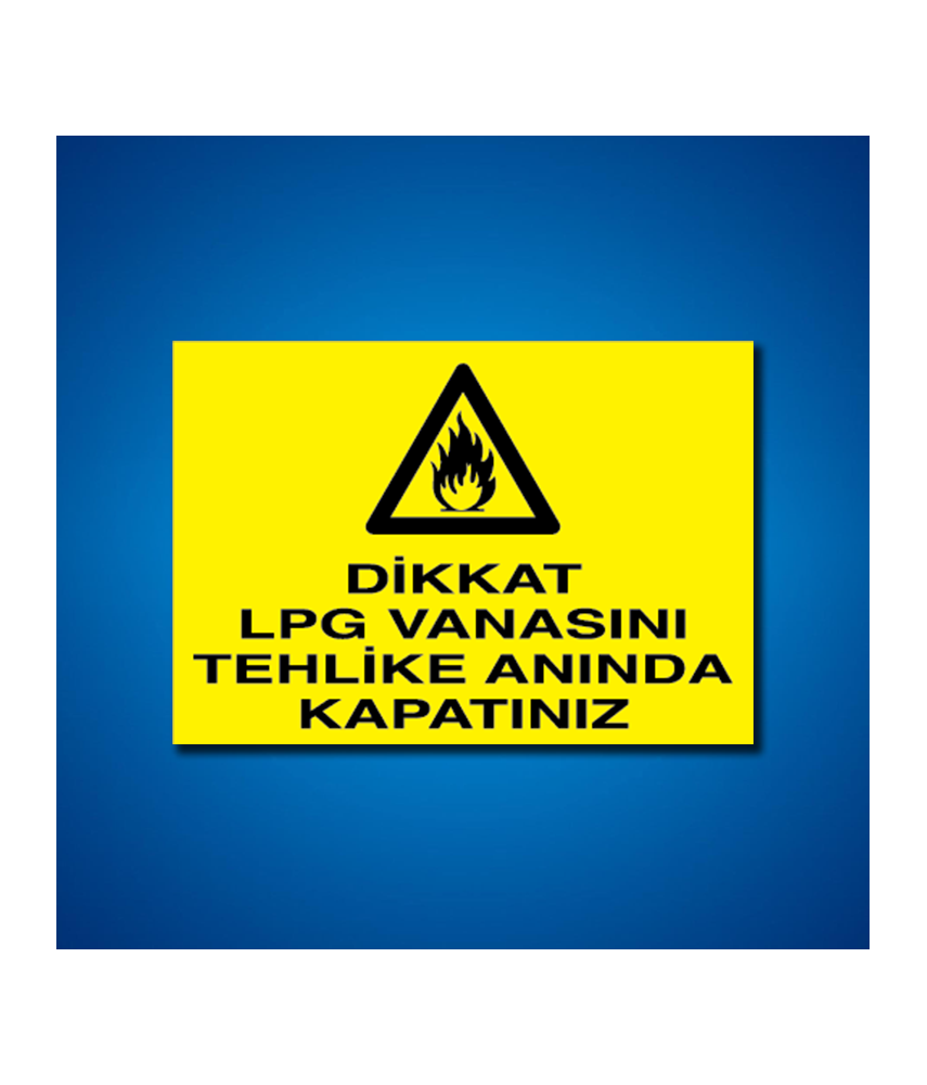 Doğal Gaz İş Güvenliği Etiketleri