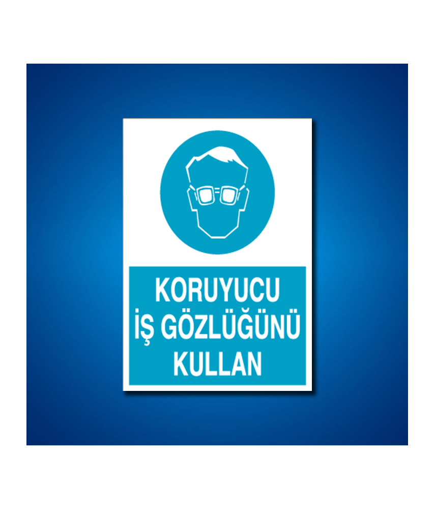 Göz Koruma İş Güvenliği Etiketleri