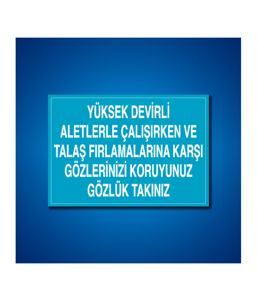 Göz Koruma İş Güvenliği Etiketleri