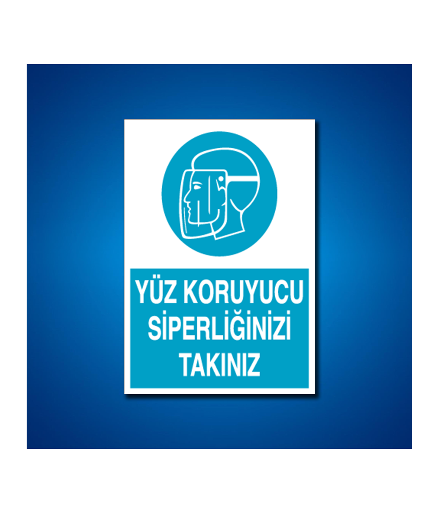 Yüz Koruma İş Güvenliği Etiketleri