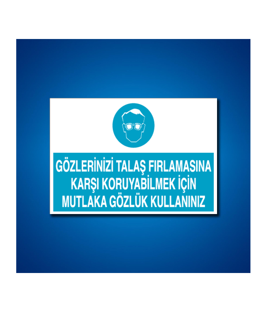Göz Koruma İş Güvenliği Etiketleri