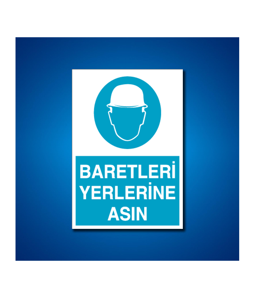 Kafa Koruma Baret İş Güvenliği Etiketleri