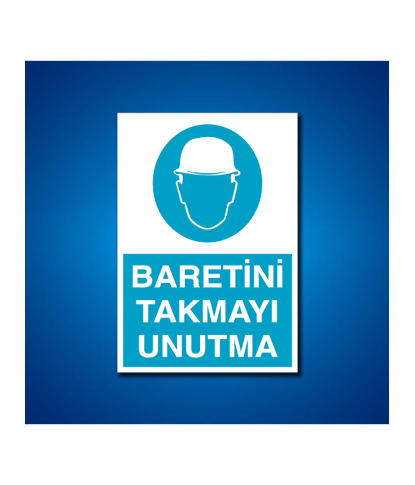 Kafa Koruma Baret İş Güvenliği Etiketleri