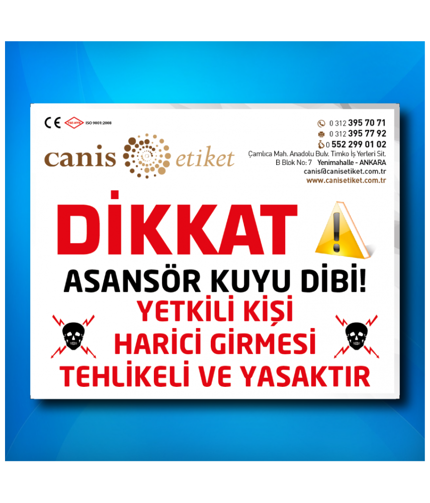 Asansör Risk Analizi Etiketi