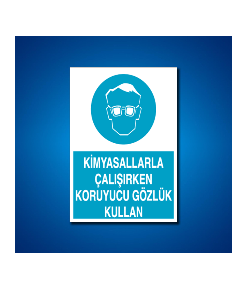 Göz Koruma İş Güvenliği Etiketleri