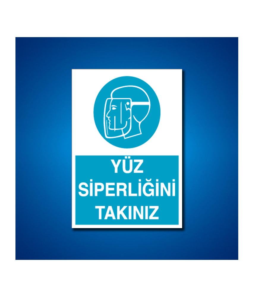 Yüz Koruma İş Güvenliği Etiketleri