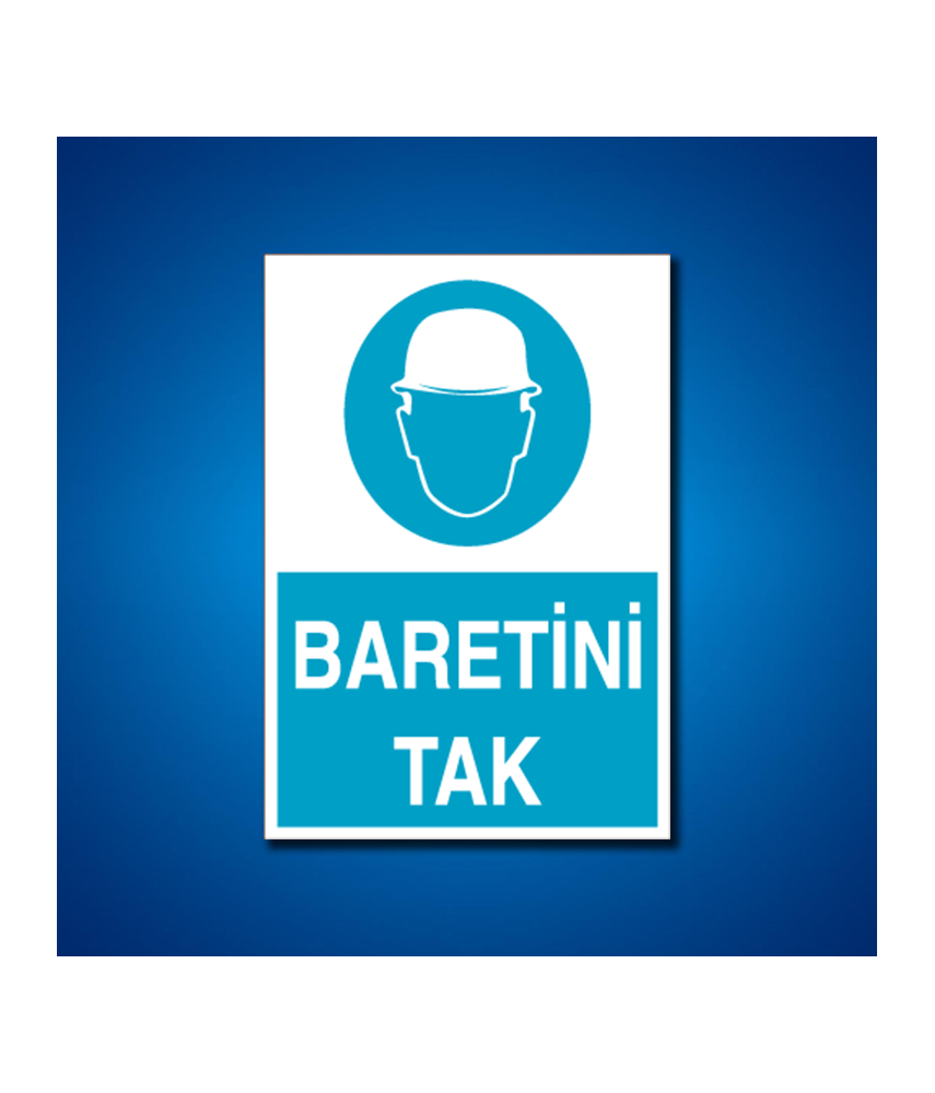 Kafa Koruma Baret İş Güvenliği Etiketleri