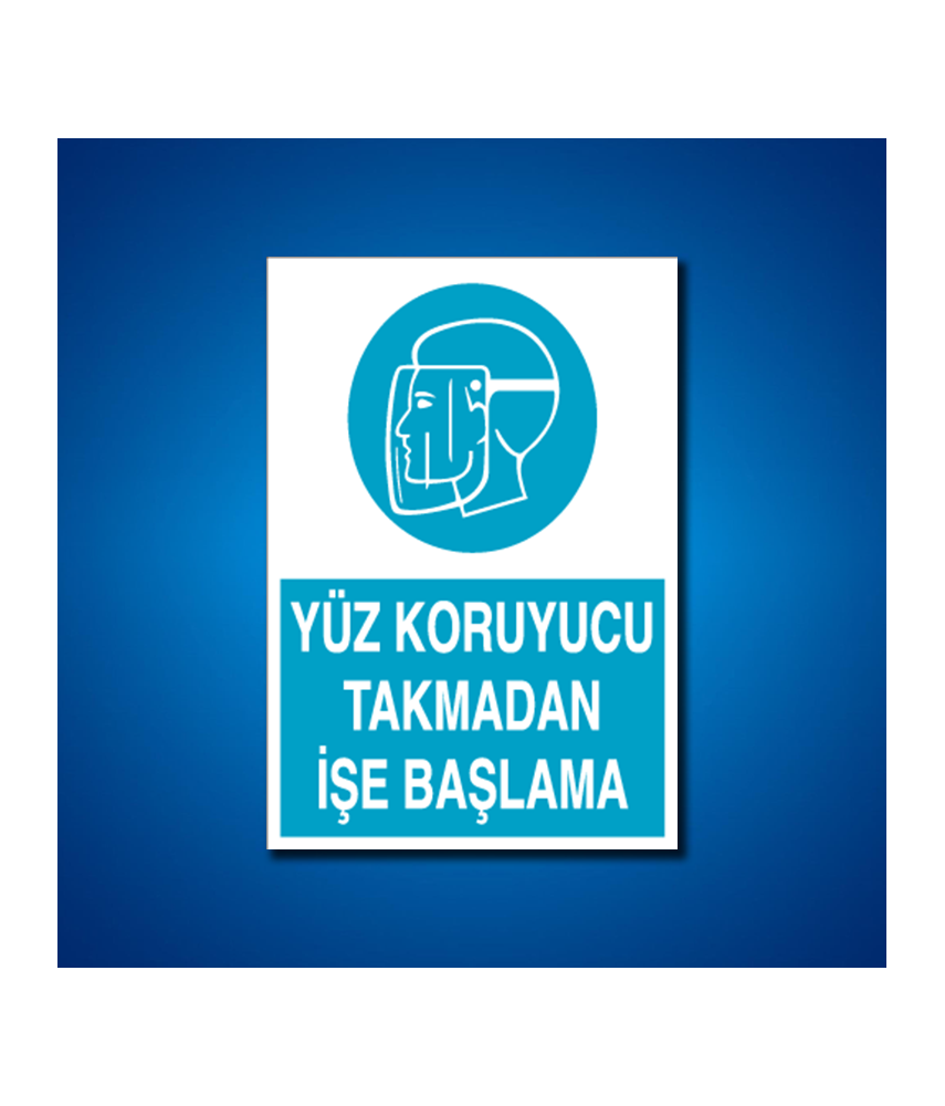 Yüz Koruma İş Güvenliği Etiketleri