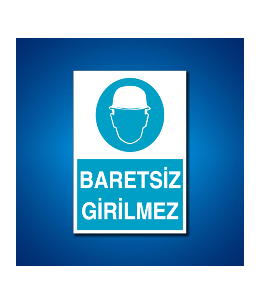 Kafa Koruma Baret İş Güvenliği Etiketleri