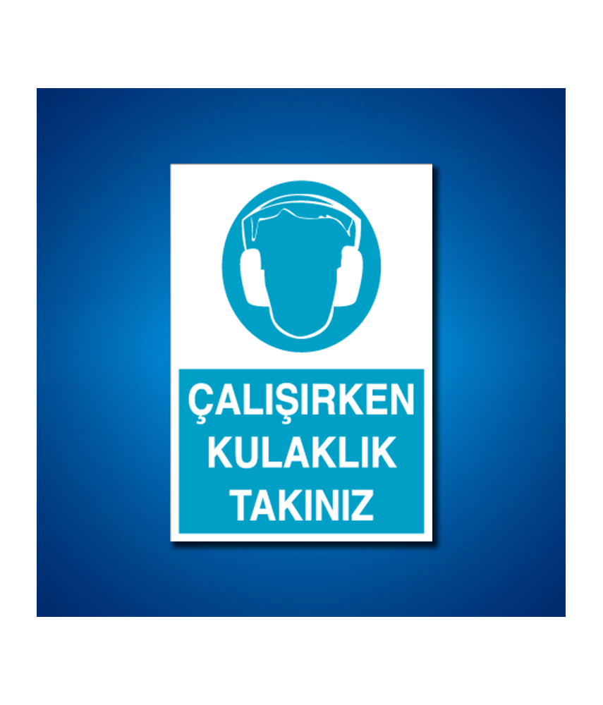 Kulak Koruma İş Güvenliği Etiketleri