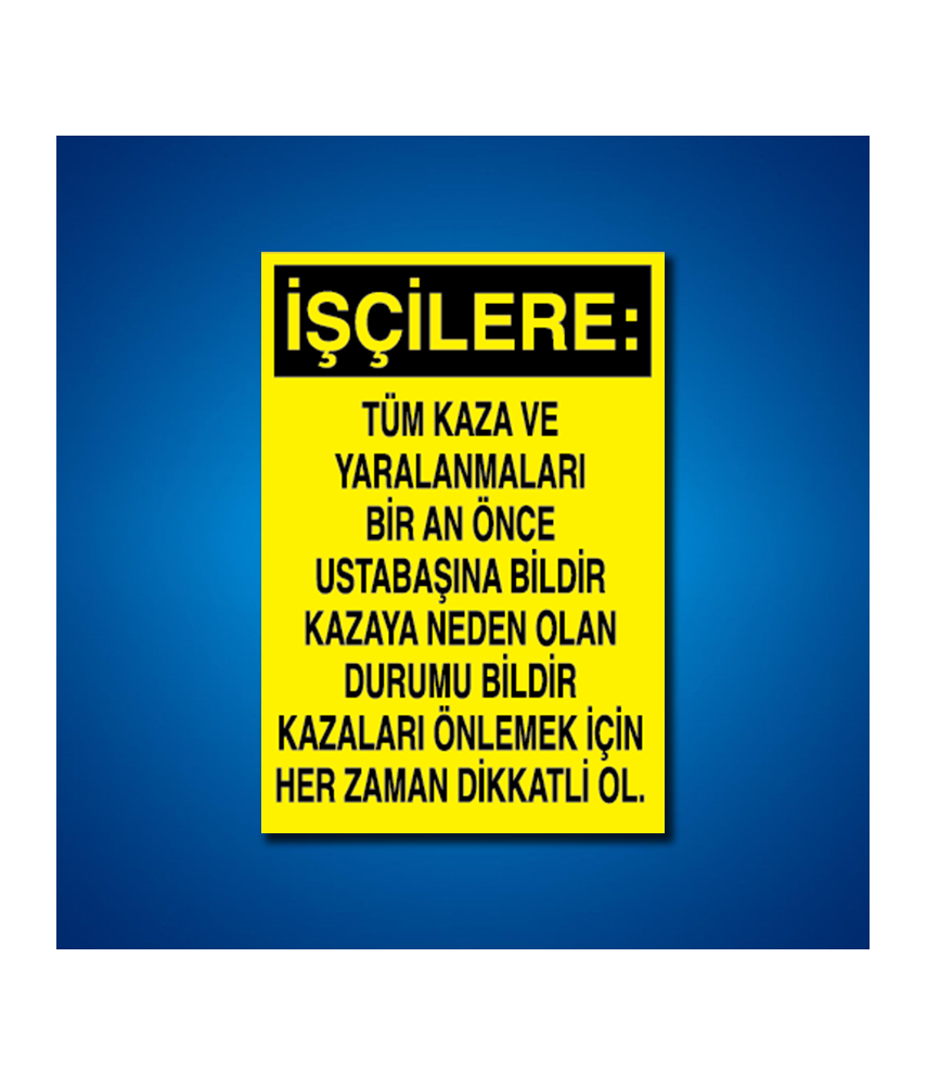 İş Kazası İş Güvenliği Etiketleri