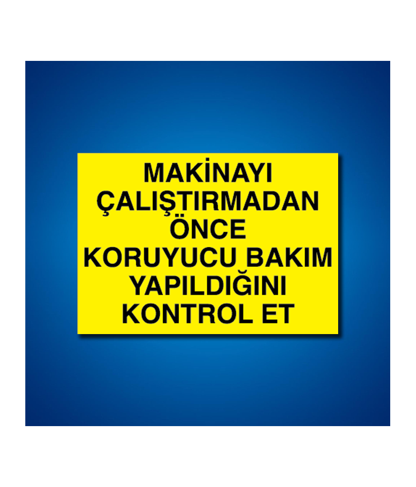 Bakım Arıza Ayar Ve Yağlama Etiketleri