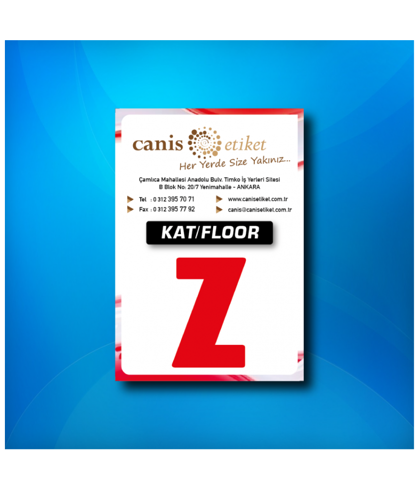 Asansör Kat Etiketi