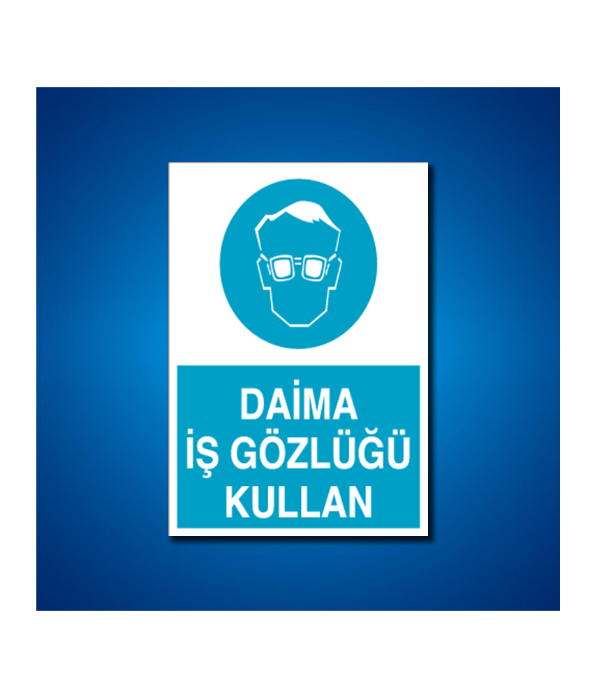 Göz Koruma İş Güvenliği Etiketleri