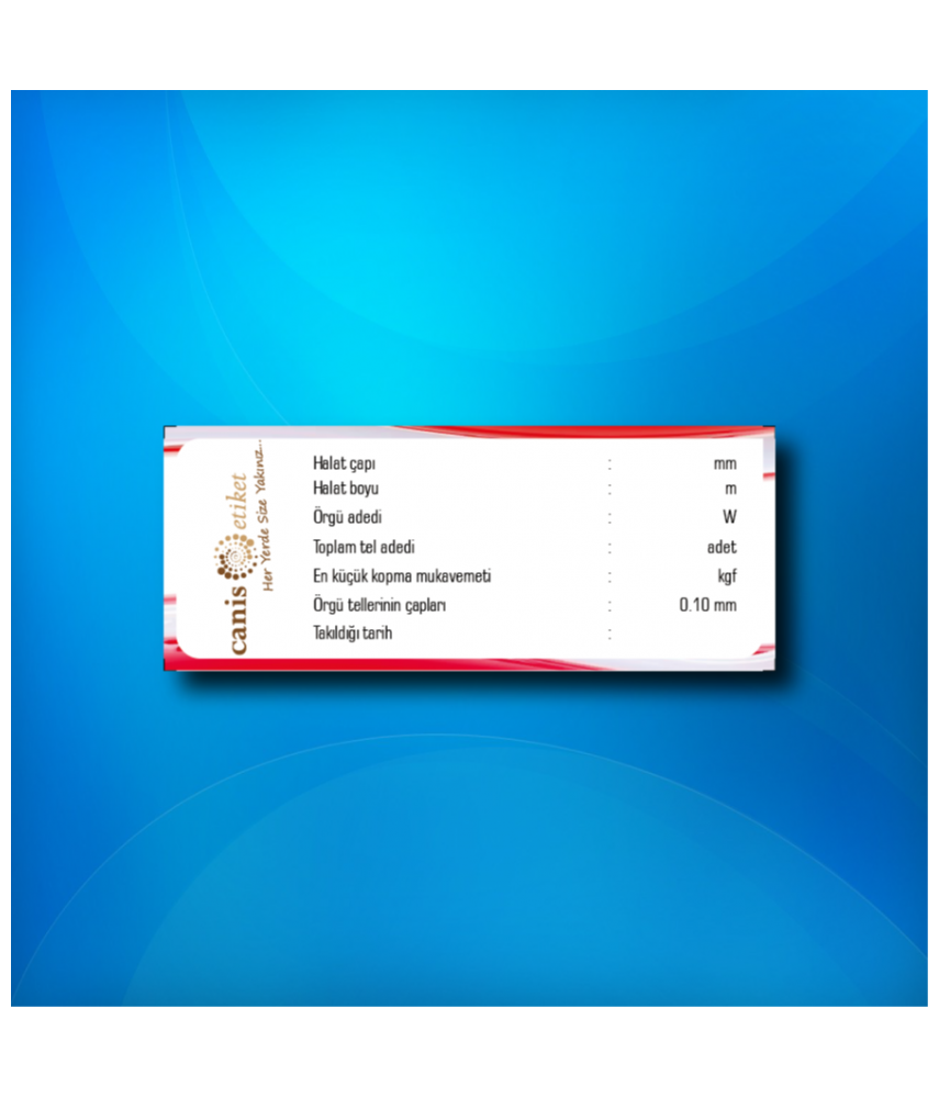 Asansör Halat Etiketi