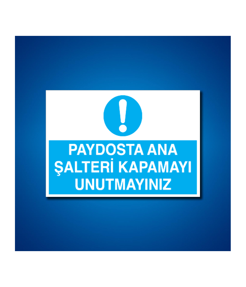 Şalter İş Güvenliği Etiketleri