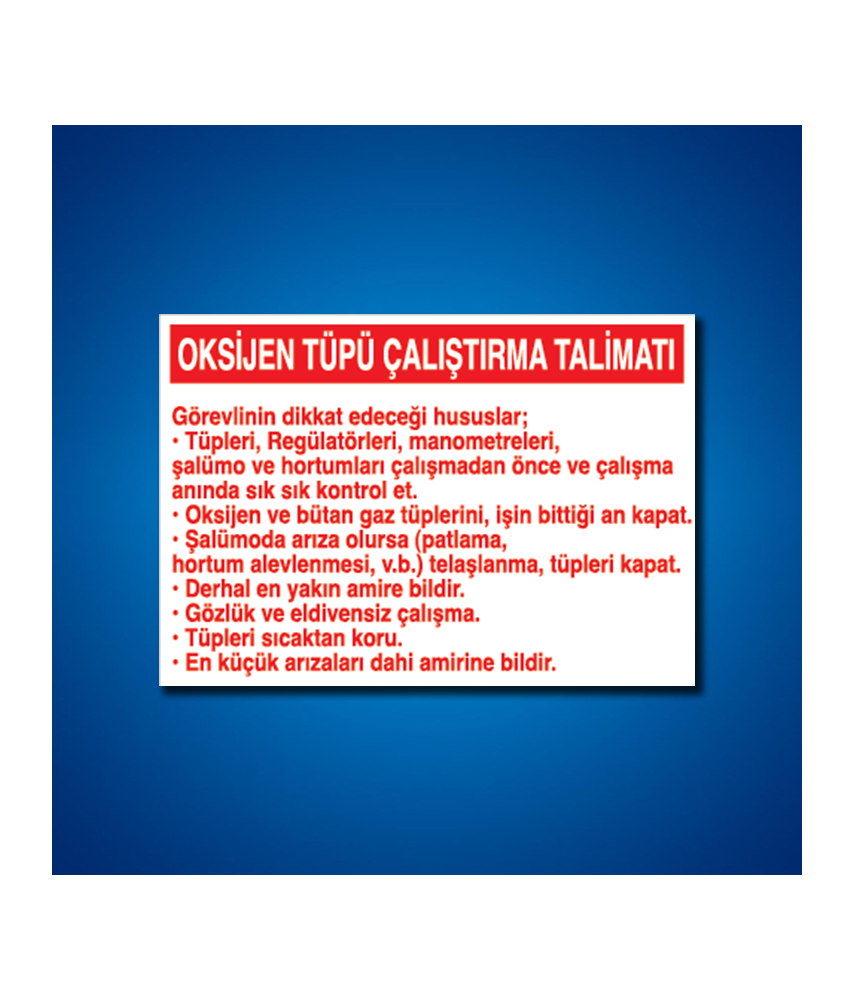 Tüpler İş Güvenliği Etiketi