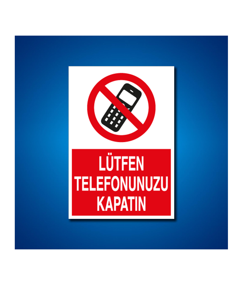 Cep Telefonu Ve Kamera İş Güvenliği Etiketi