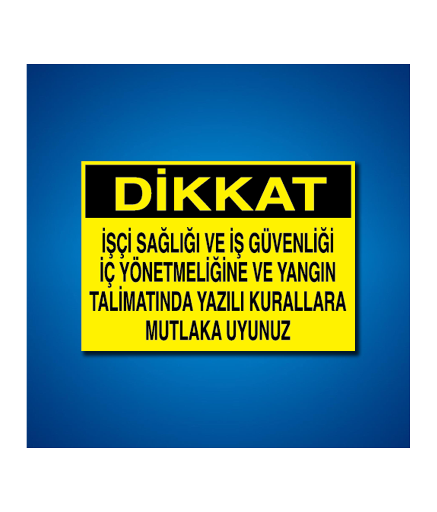 Talimatlar İş Güvenliği Etiketleri
