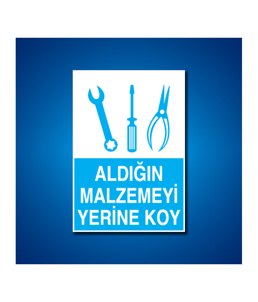 Alet-Tezgah-Malzeme Etiketleri