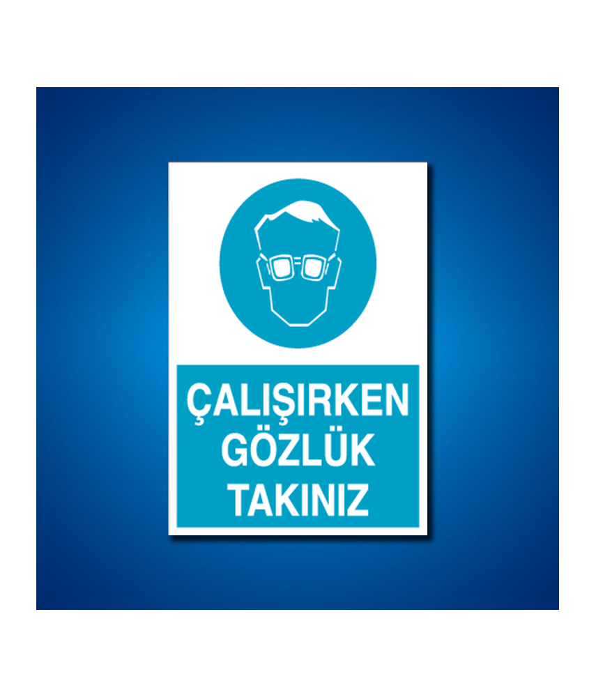 Göz Koruma İş Güvenliği Etiketleri