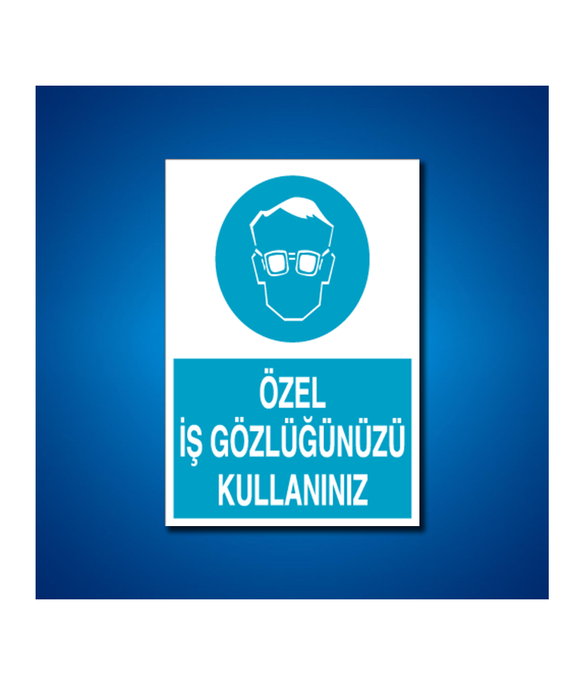 Göz Koruma İş Güvenliği Etiketleri