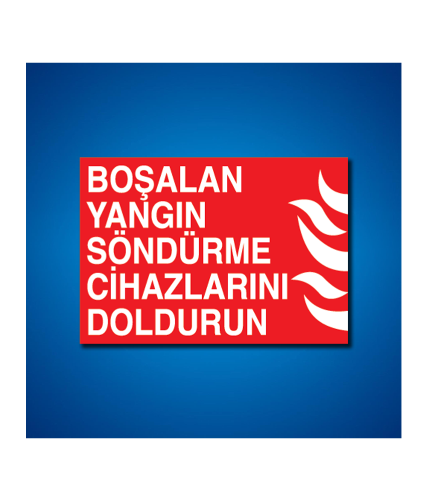Yangınla Mücadele İş Güvenliği Etiketleri