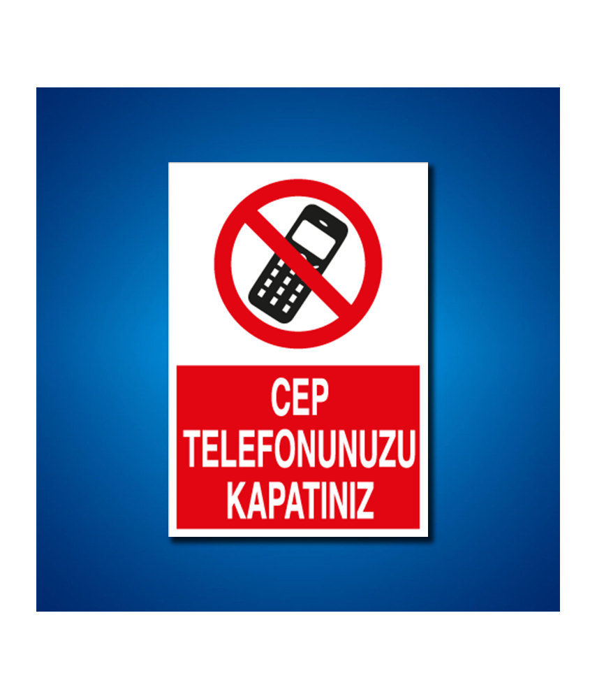 Cep Telefonu Ve Kamera İş Güvenliği Etiketi