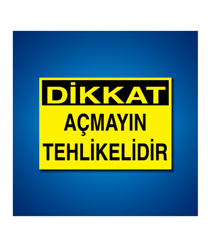 Ekipman İş Güvenliği Etiketleri