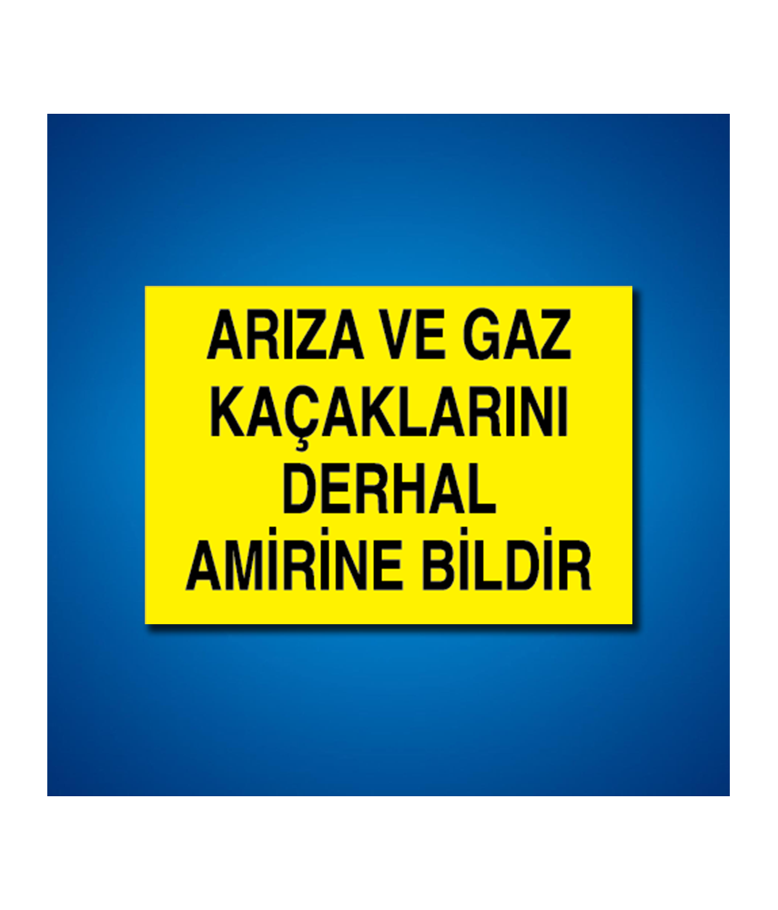 Doğal Gaz İş Güvenliği Etiketleri