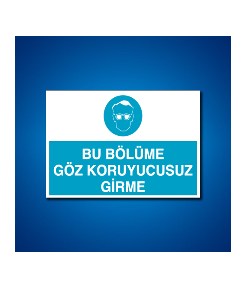 Göz Koruma İş Güvenliği Etiketleri