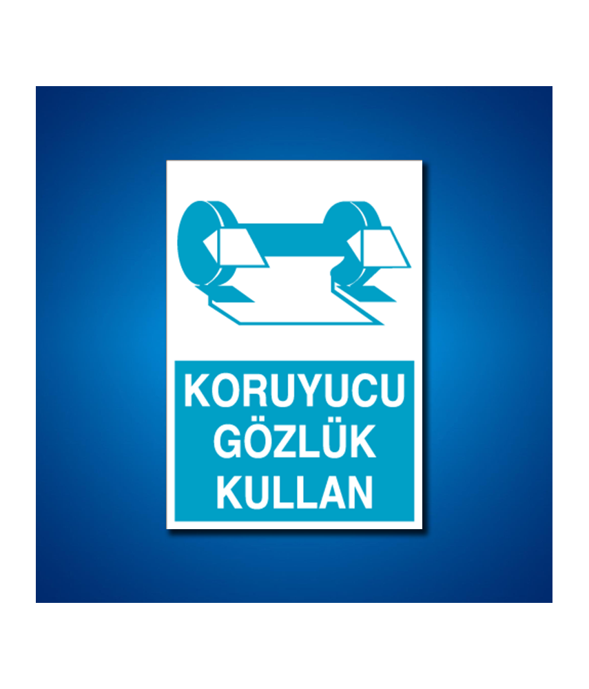 Göz Koruma İş Güvenliği Etiketleri