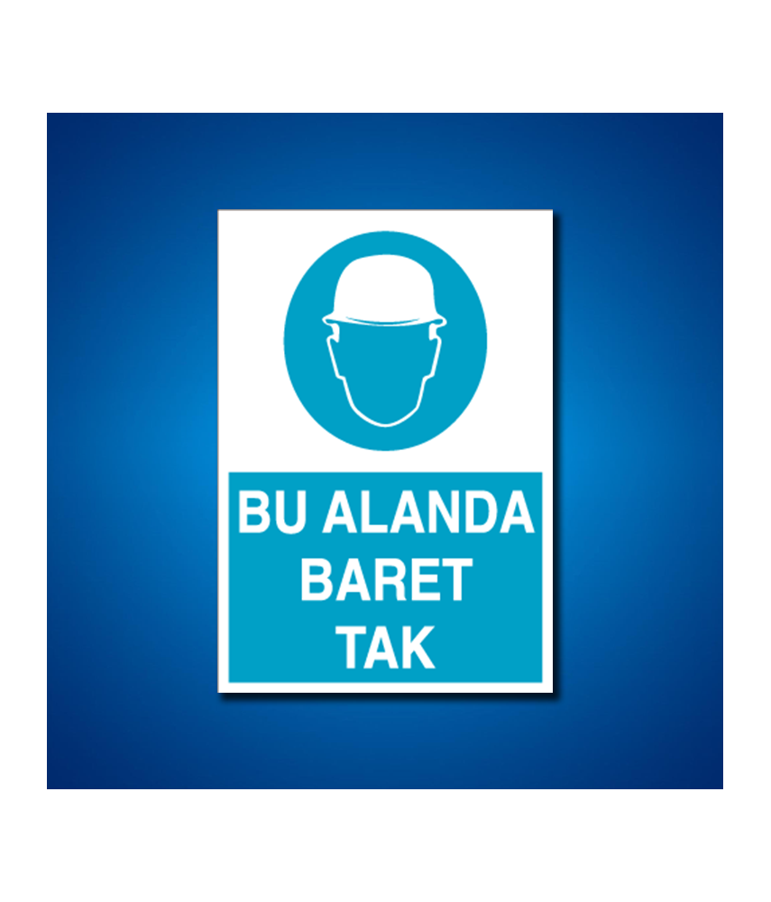 Kafa Koruma Baret İş Güvenliği Etiketleri