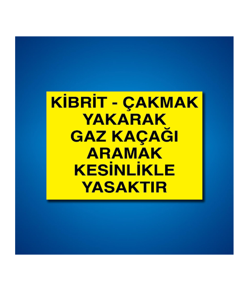 Doğal Gaz İş Güvenliği Etiketleri