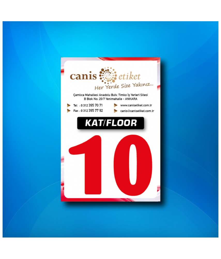 Asansör Kat Etiketi