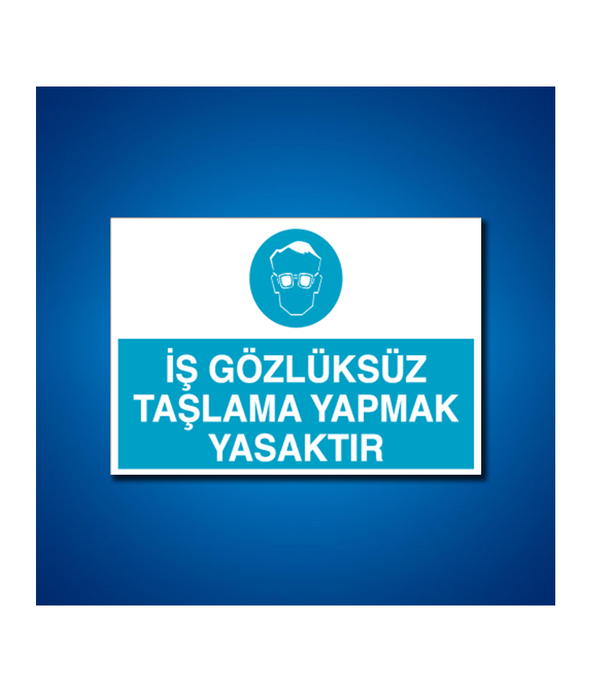 Göz Koruma İş Güvenliği Etiketleri